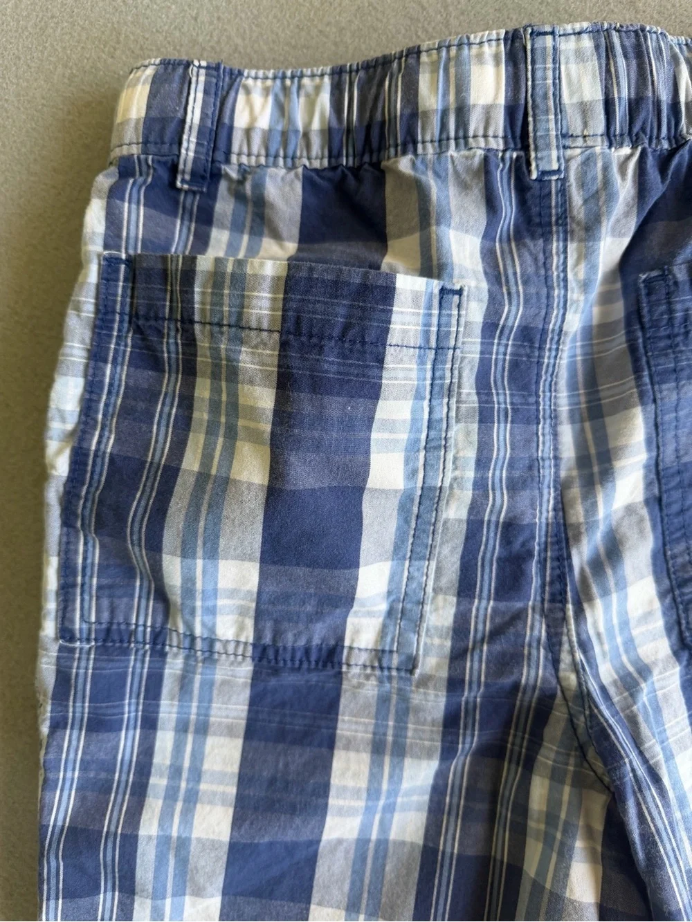 Gymboree Short Plaid Drawstring Waist Sz 8 Boys Pockets